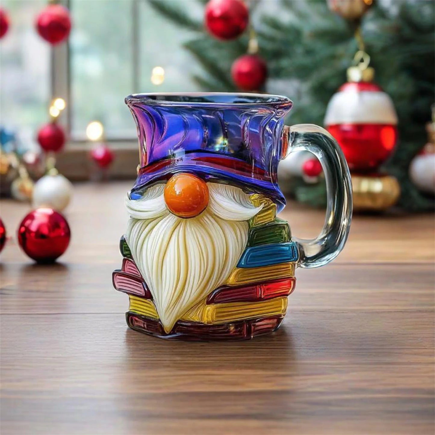 Whimsical Gnomes Tea Cup with Colorful Storybook Design for Cozy Reading Nooks and Bookworms Delightful Gift