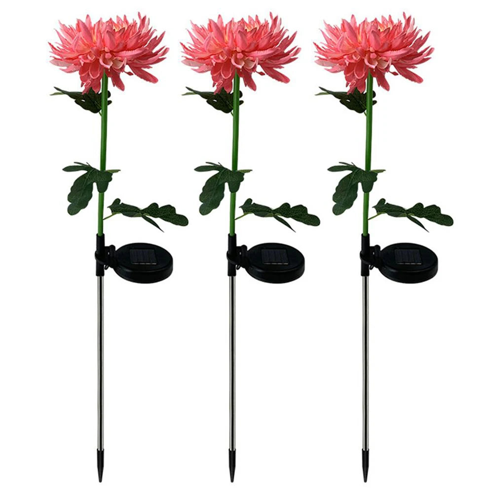Chrysanthemum Lawn Ground Light Flower Lamp Fence Light Courtyard Garden Decor