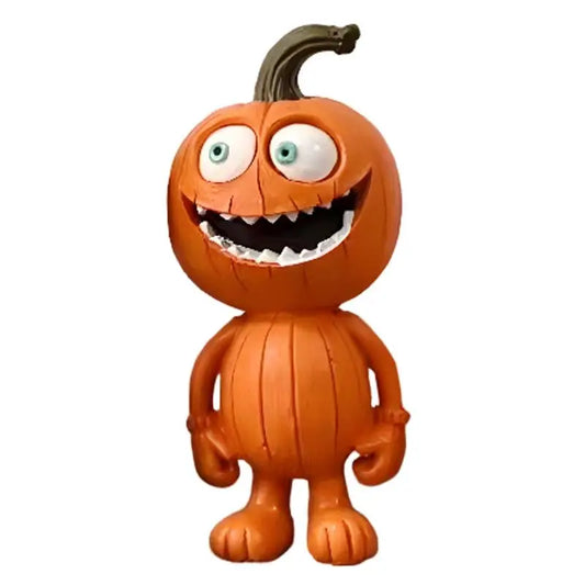 Pumpkin Statue Pumpkin Man Funny Figurines 16cm/6.3inch Resin Pumpkin Statue Halloween Table Centerpieces Happy Thanksgiving