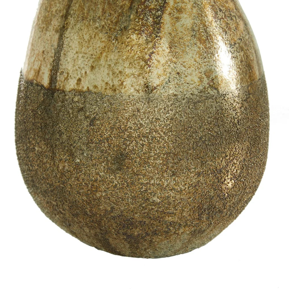 Teardrop Glass Vases Set of 2 Unique Textured Design Rustic Centerpiece Home Decor Living Room Dining Accent