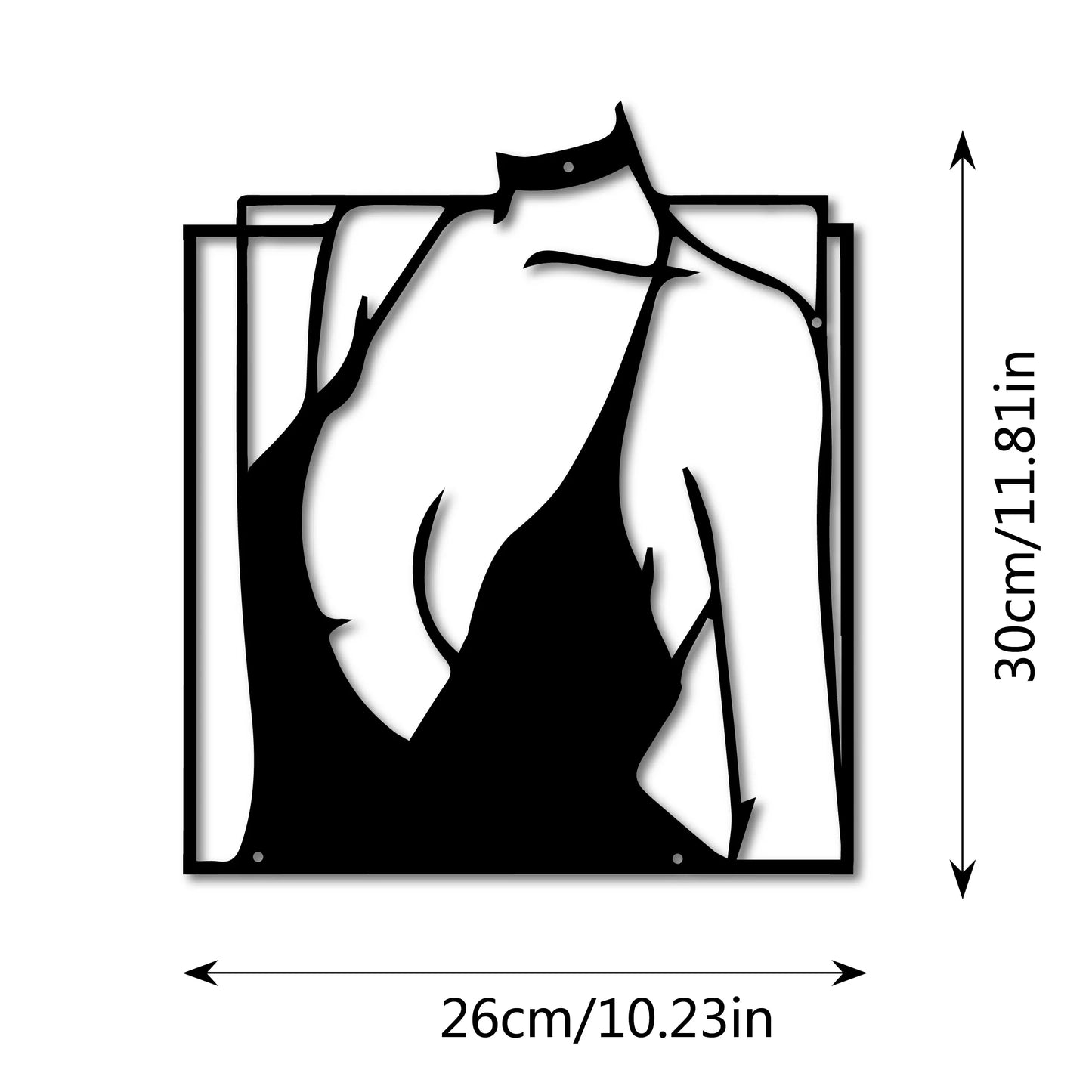 Iron Laser Engraving Art Wall Please Bathroom Decor Metal Wall Art Minimalist Line Art, Home Wall Art, Metal Wall Deco