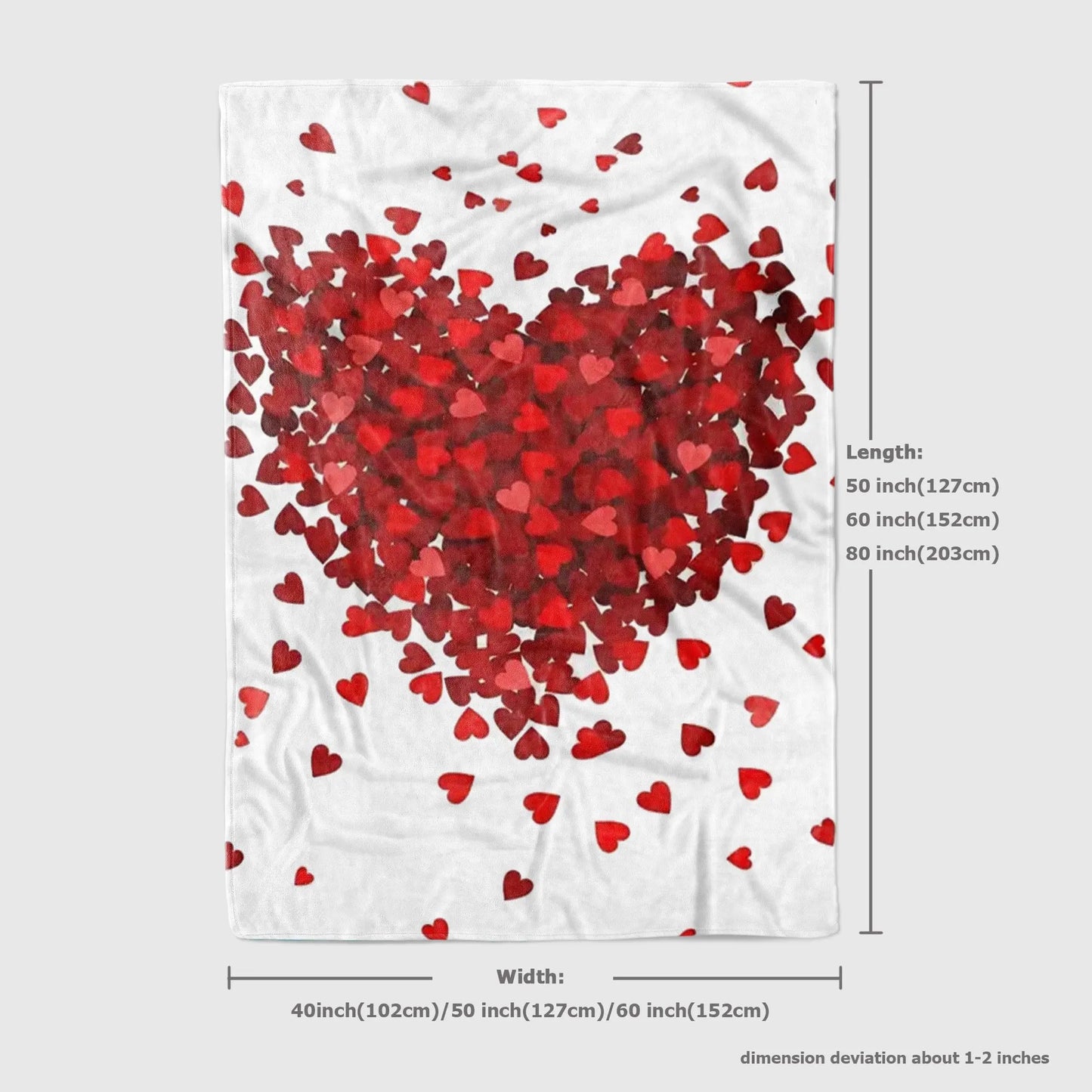Cozy Love Flannel Throw Blanket - For Couples, Soft and Warm for All Seasons, Ideal for Valentine's Day or Birthday Gifts