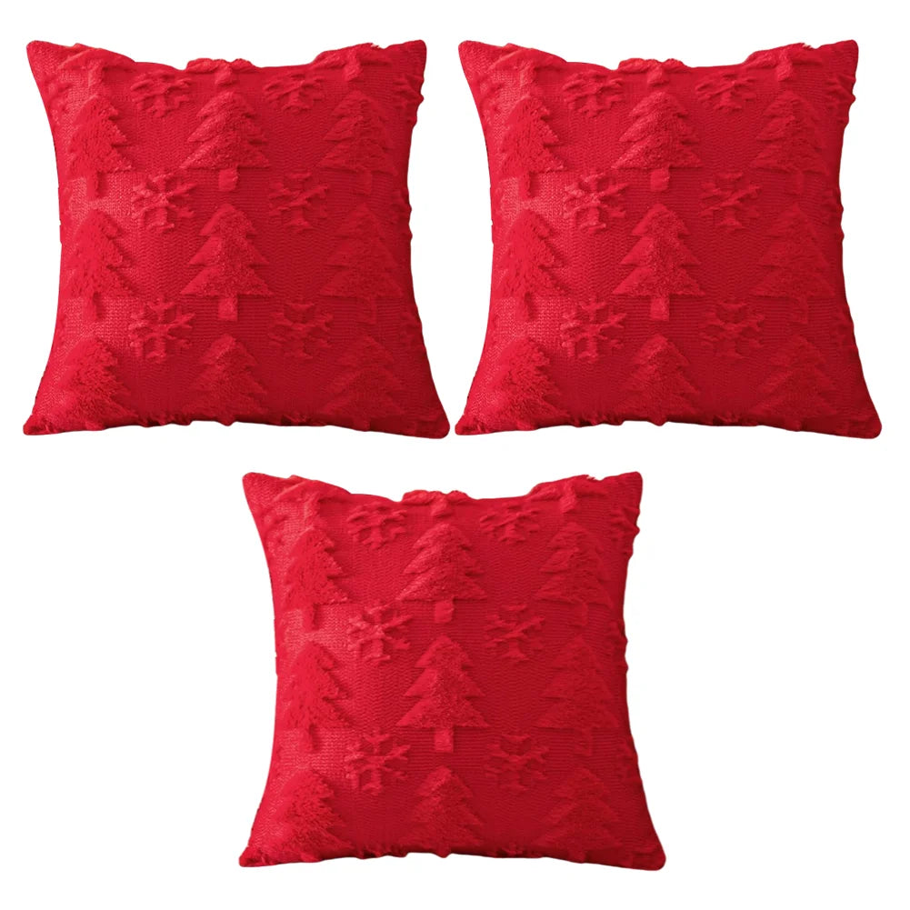 1/2/3PCS Christmas Decorative Cushion Cover Home New Year Room Sofa Throw Pillow Cover Xmas Tree Snowflake Printed Pillowcase