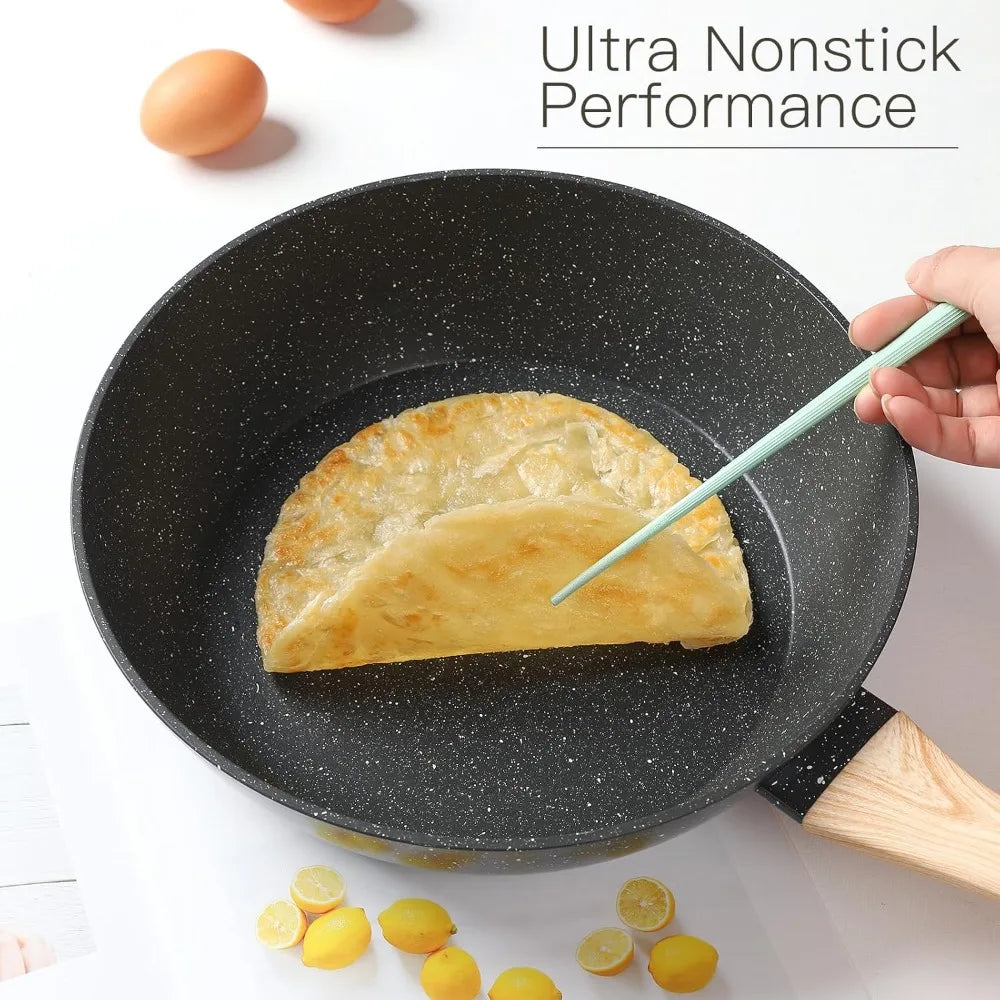 16PCS Pots and Pans Set Non Stick Cookware Set Nonstick with Cooking Set