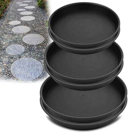 3 Size Round Stepping Stone Molds 8.8'' 10'' 11.2'' Reusable Concrete Mold for Garden Stepping Stones Large Tray for Concrete a
