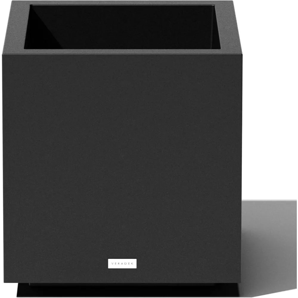 Block Series Cube Plastic Planter - Large Square Planter for Indoor or Outdoor Patio/Garden | Durable All-Weather