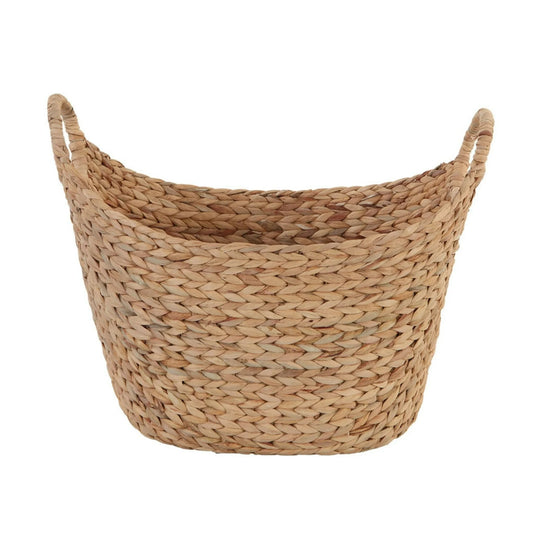 Better Homes & Gardens Extra Large Natural Water Hyacinth Boat Decorative Storage Basket, Set of 2