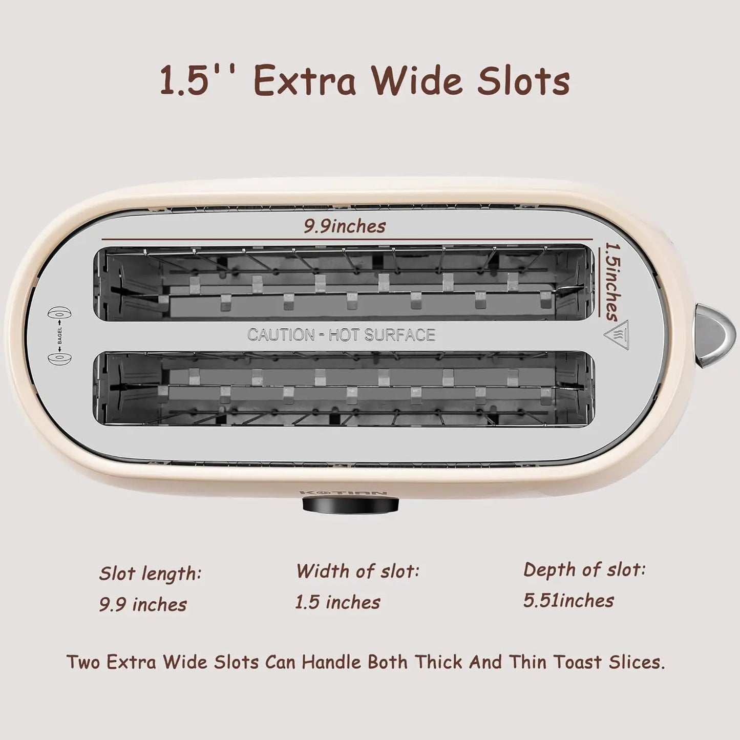 4 Slice,Retro Long Slot Toasters with CountdownTimer,Stainless Steel Toaster,Defrost,Reheat,Cancel Functions,Extra Wide Slots