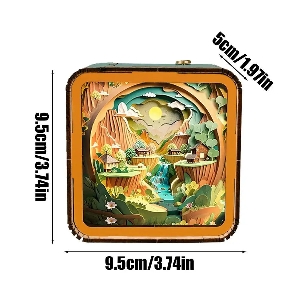 LED Light Wooden Puzzle Wireless Wooden Puzzles 3D LED Night Light 3D Nightlight Wooden Puzzle Toy Home Desk Decor for Kids