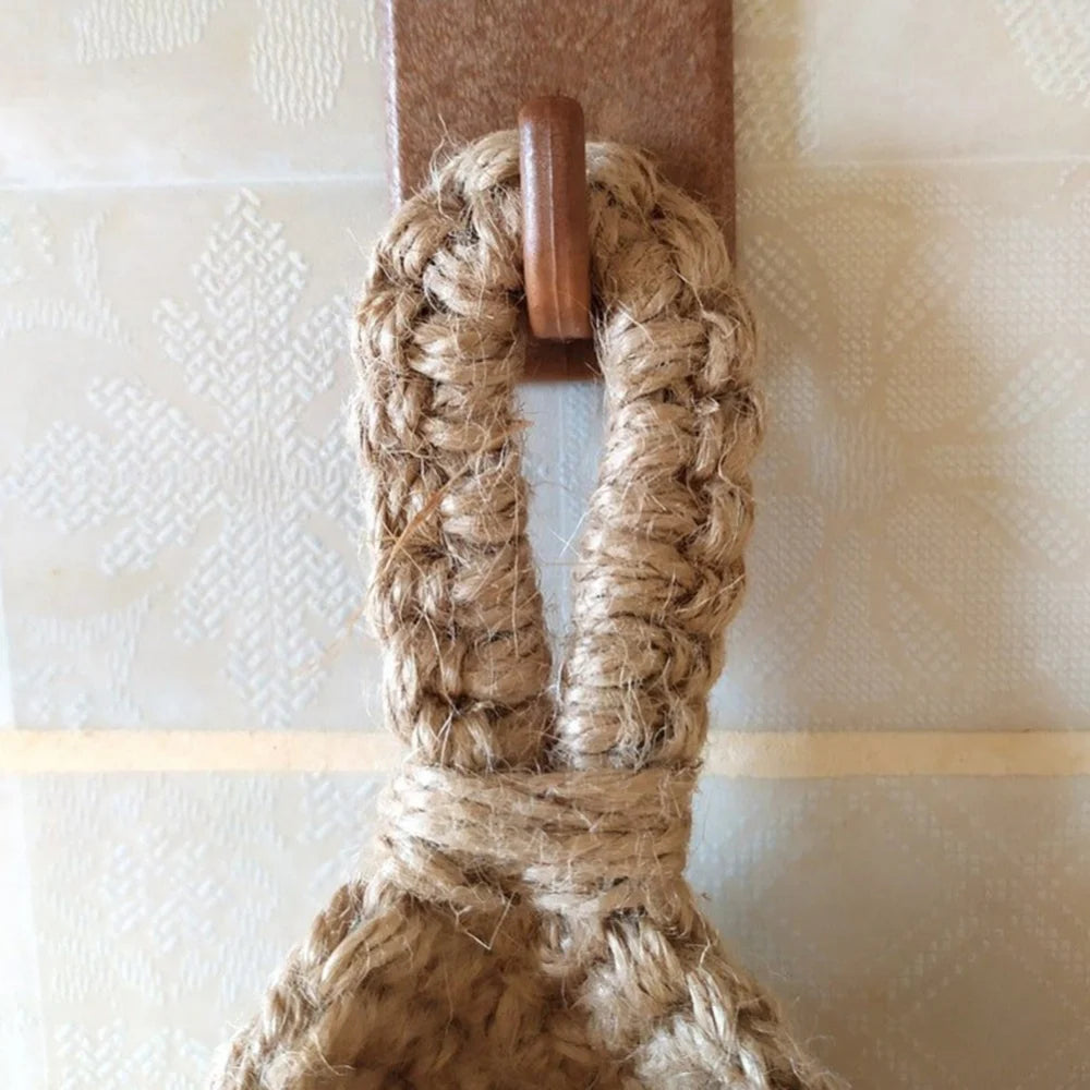 1PC Hanging Fruit Basket Boho Jute Hanging Organizing Baskets Handwoven Decorative Kitchen Fruit Vegetable Storage Baskets