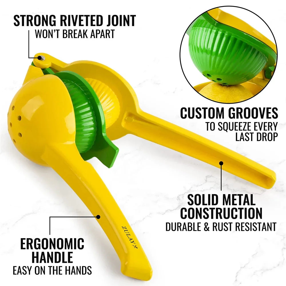 Portable Fresh Juice Presser Fruit Extractor Orange Citrus Lime Lemon Squeezer Hand Press Juicer Metal Portable Manual Juicer