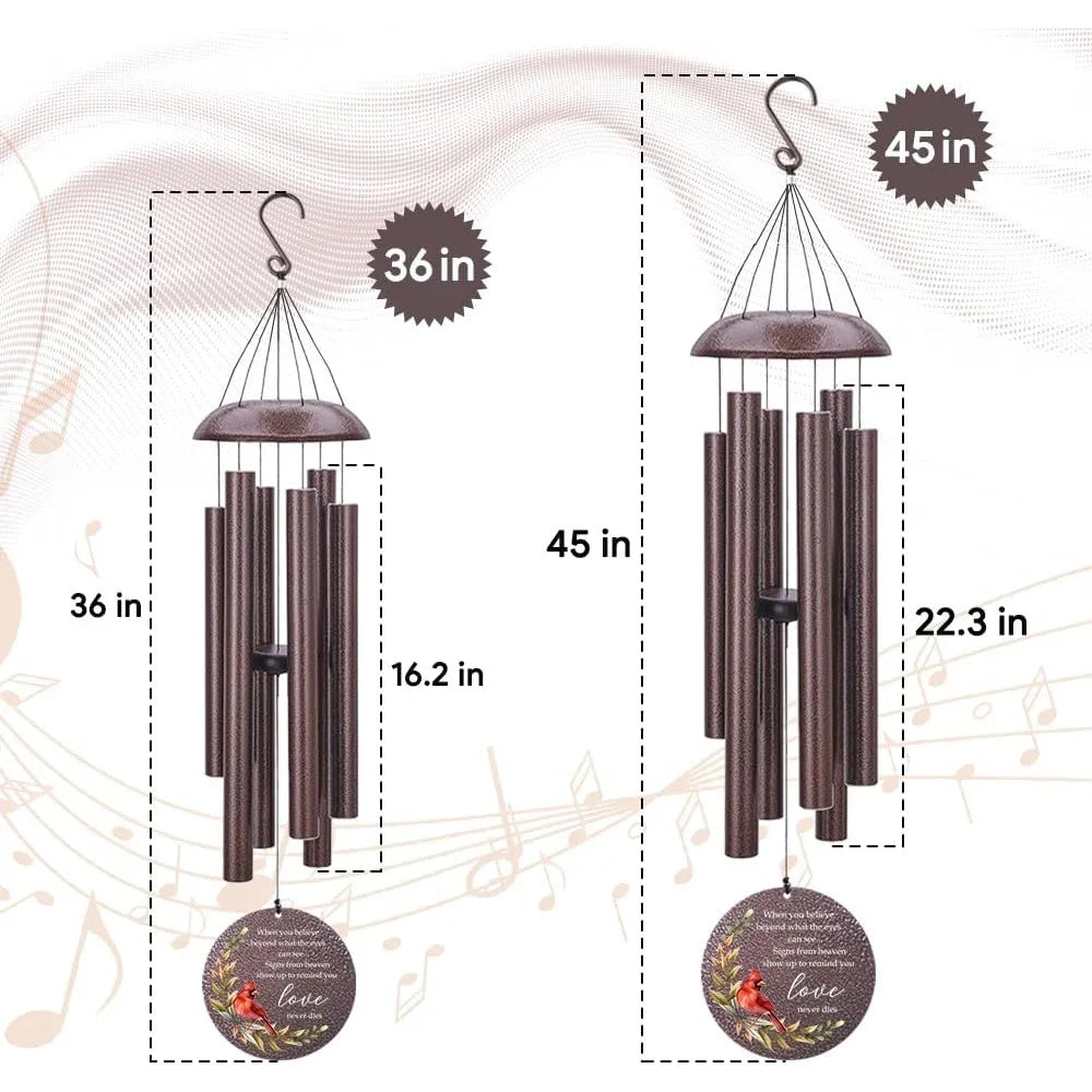 Customized Memorial Wind Chimes - Honoring Loved Ones with Personalized Gifts for Loss of Father, Mother, Brother, Friend