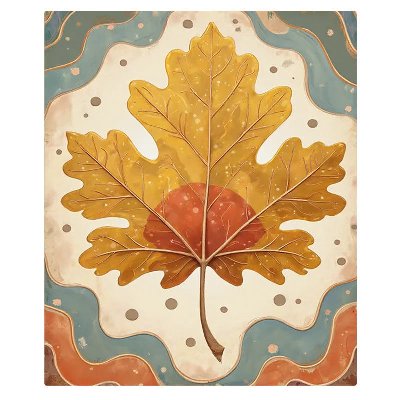 Flannel Blanket-Soft Lightweight All-season Autumn Leaves Soft Baby Blanket Cozy Newborn Throw For Kids Bedding