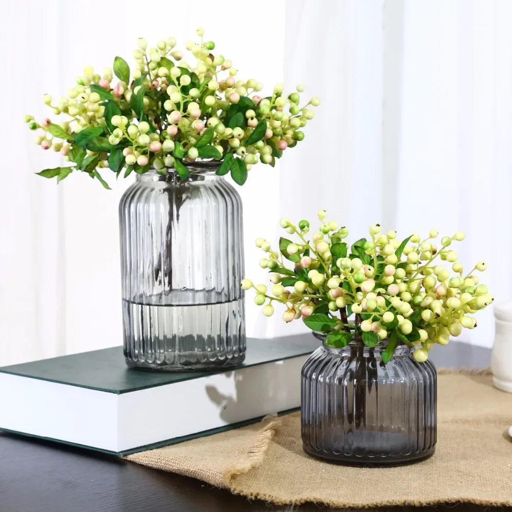 2pcs Artificial Flowers Berry Latex Real Touch Fruits Wedding Decoration Simulation Flowers Xmas Home Artificial Plants A3535
