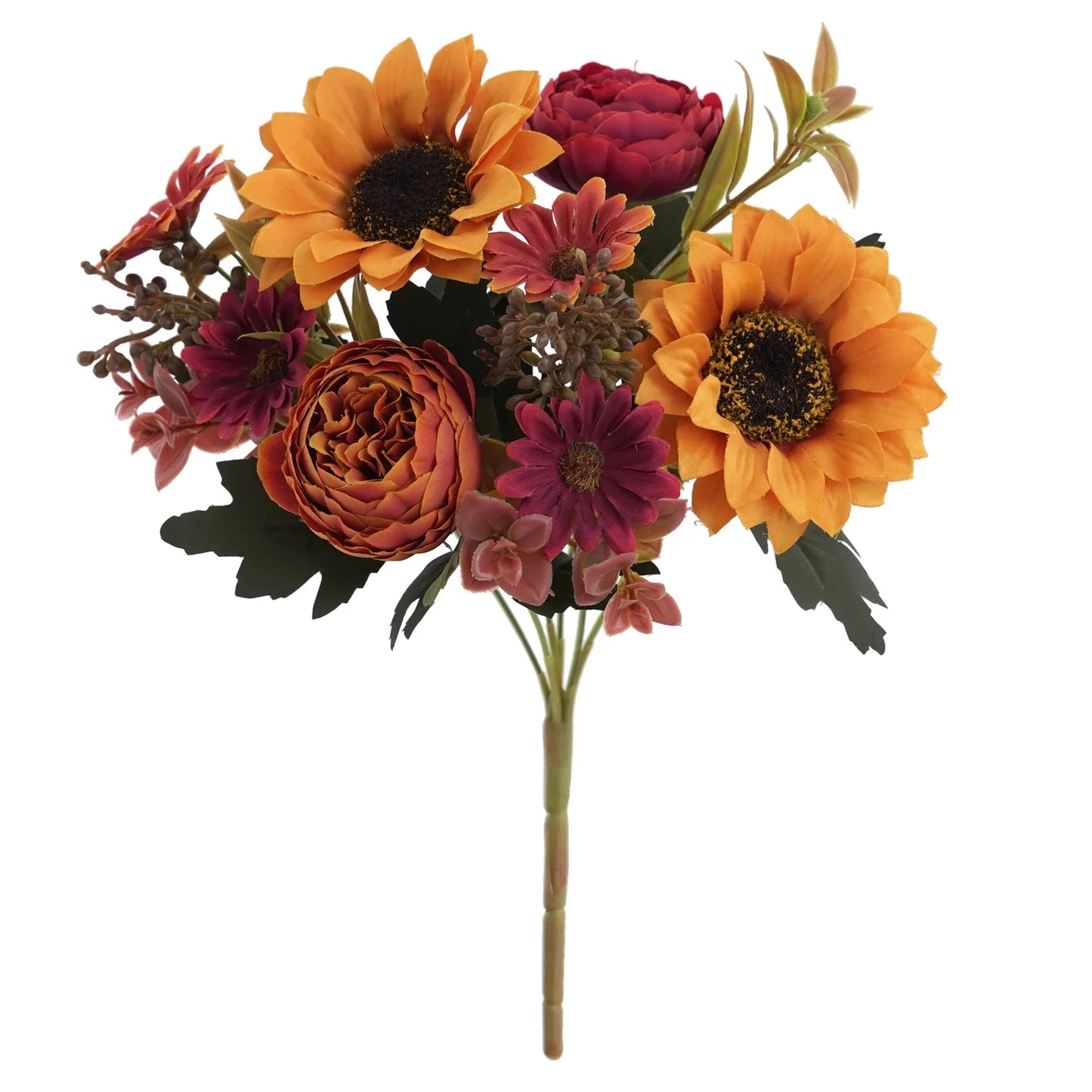 1/4Pcs Sunflowers peony Artificial Flowers Fall Summer Decor, Fake Fall Flowers Silk Faux Sunflower Bouquet Vines room decor