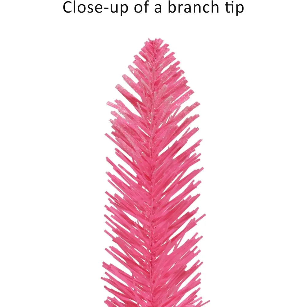 Puleo International 4-Foot Fashion Pink Pine Artificial Christmas Tree with 150 UL-Listed Clear Lights