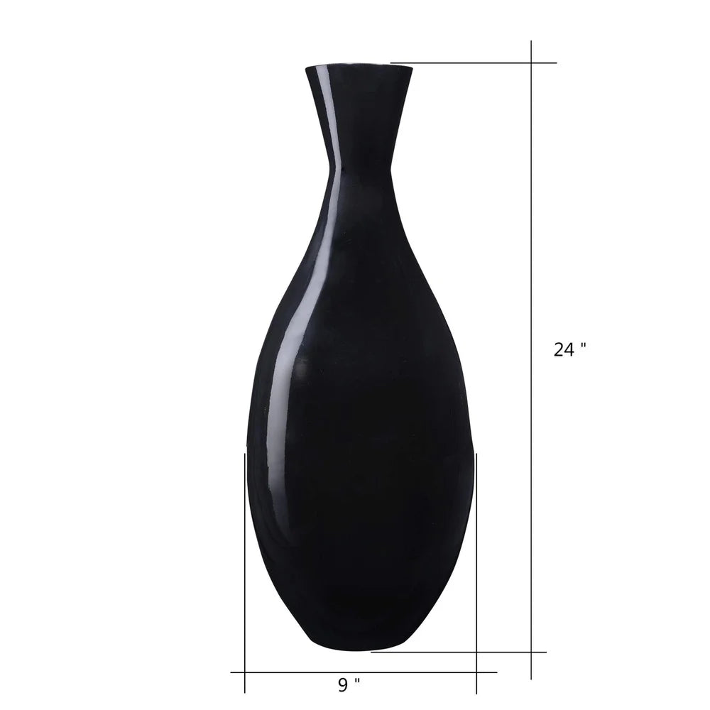 Unique Handcrafted Bamboo Floor Vase Durable Teardrop Design Stylish Home Decor Accent Lightweight Decorative Piece