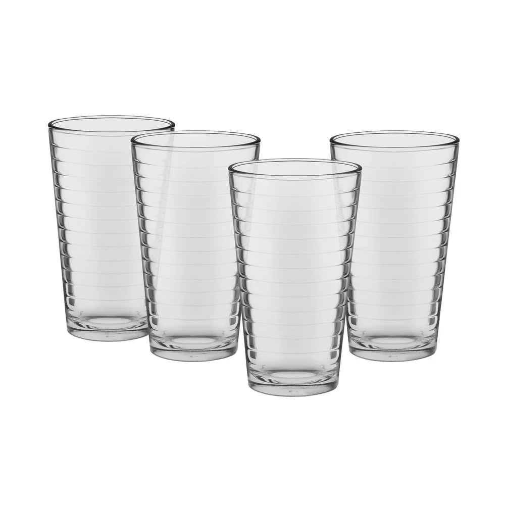 8-Piece High-Quality Drinking Glass Set Stackable Handblown Durable Dishwasher Safe Classic Design Home Bar Entertaining