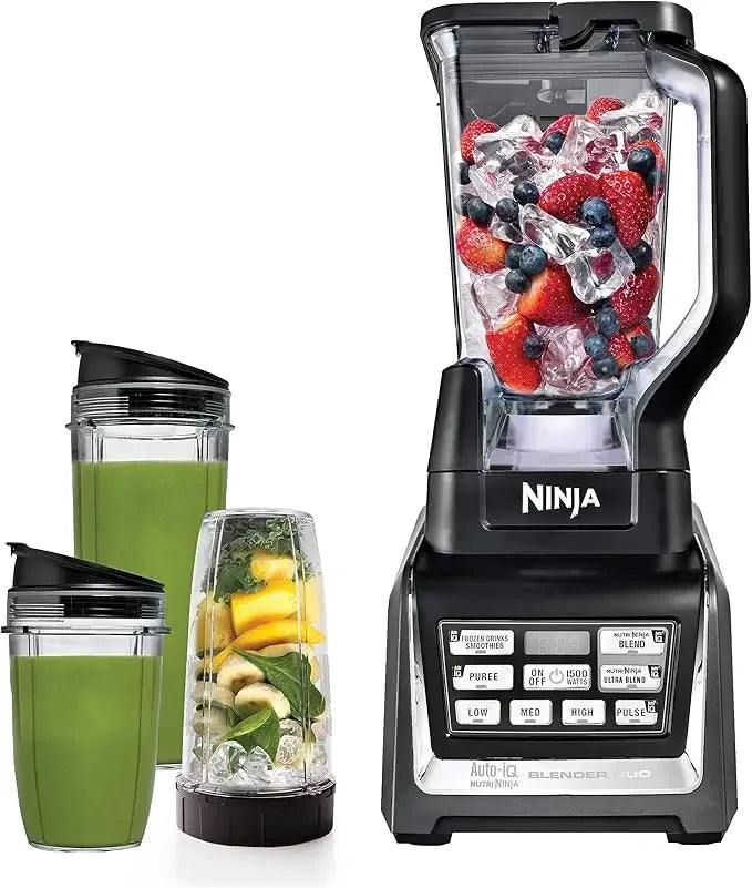 NEW-BL642 Nutri Personal & Countertop Blender With 1200W Auto-iQ Base, 72 Oz. Pitcher, And 18, 24, & 32 Oz. To-Go Cups With Spo