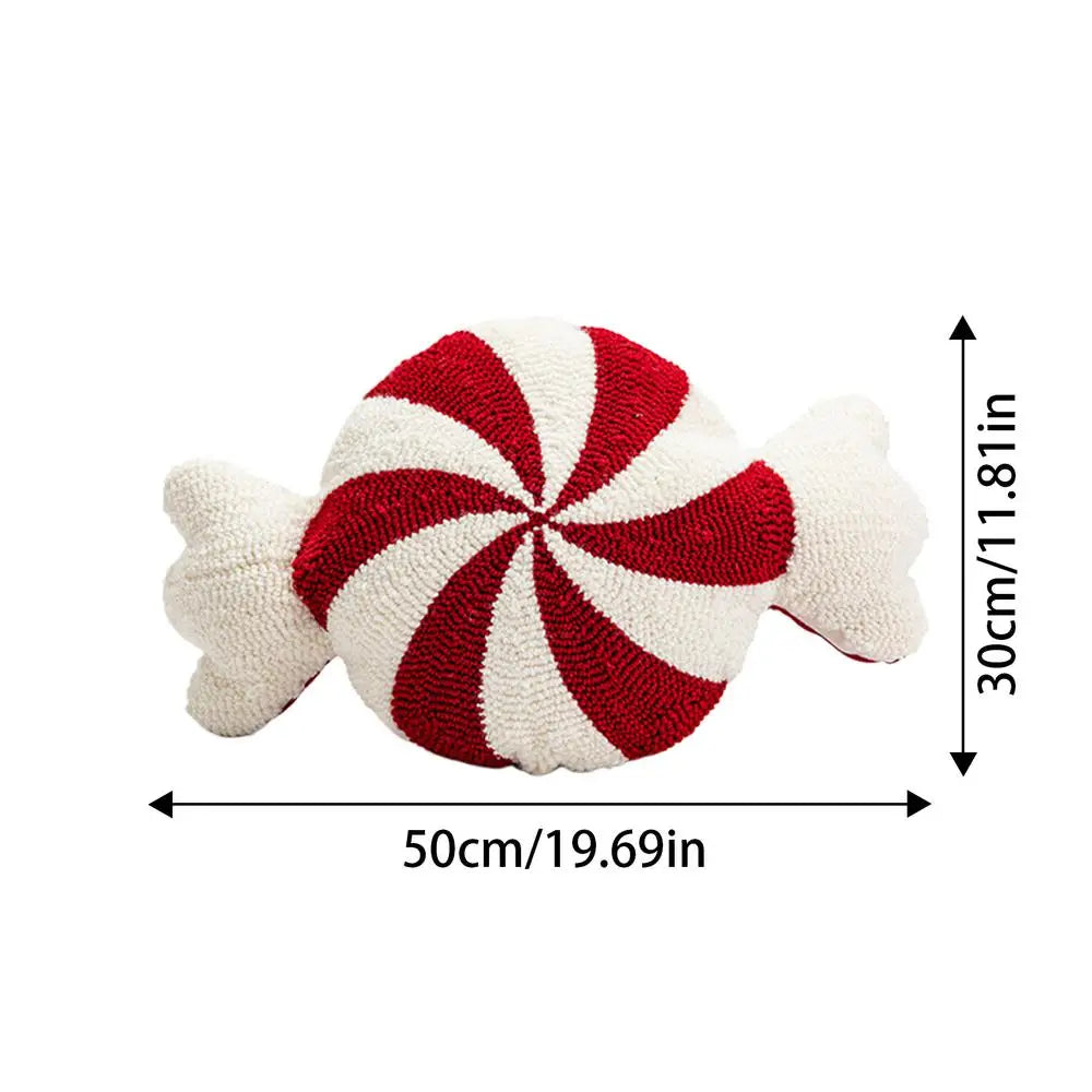 Christmas Candy Cane Throw Pillow Soft Sofa Cushion Festival Heteromorphic Decorative Pillow Doll For Christmas Decoration 2024