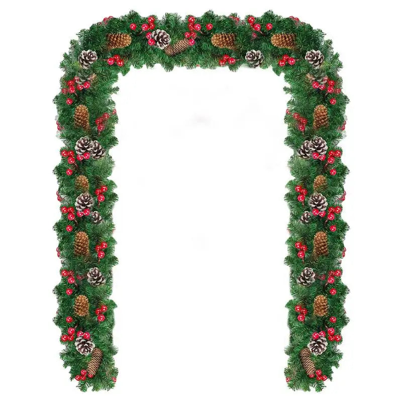 Christmas Garland 9FT Artificial Pine Garland Christmas Decorations Christmas Decor Mantel Stair Fireplace Garland With Pine