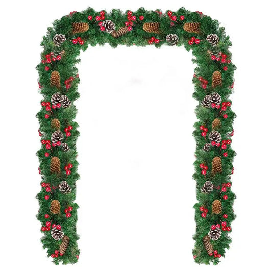 Christmas Garland 9FT Artificial Pine Garland Christmas Decorations Christmas Decor Mantel Stair Fireplace Garland With Pine