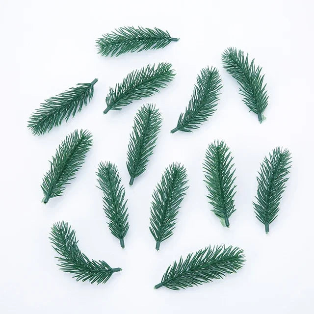 10pcs Mini Artificial Pine Needle DIY Artificial Flower Celebration Weeding Decoration Gift Candy New Year Christmas Decoration