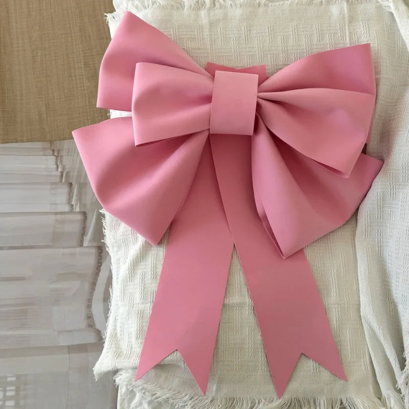 2Pcs Large Red Eva Bow Wall Decor - Versatile Hanging Decoration - No Power or Battery Needed, Featherless, for Wedding,
