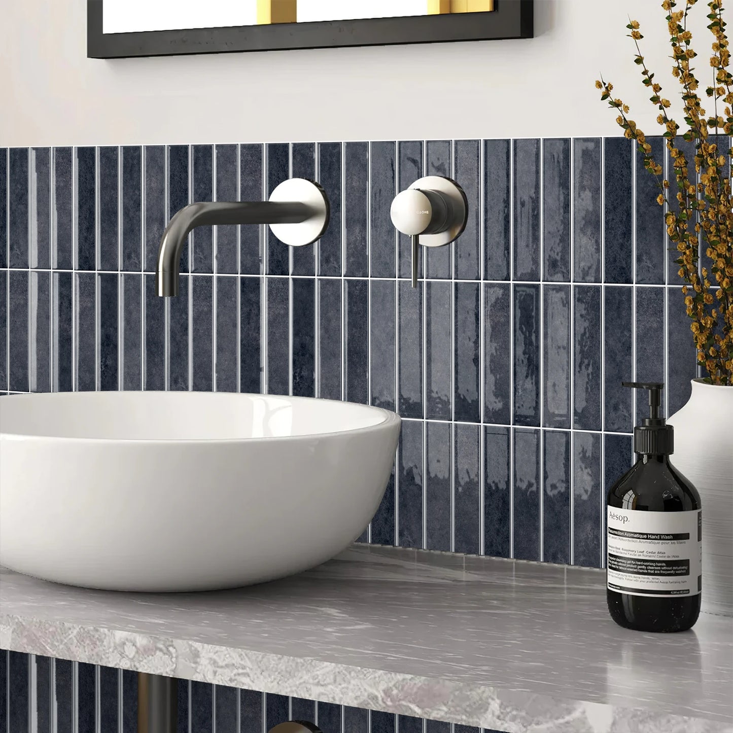 5 Pack Rock Gray Peel and Stick Tiles 12x12 Inch Industrial 3D Self Adhesive Backsplash Waterproof Heat Resistant Wall Tile for