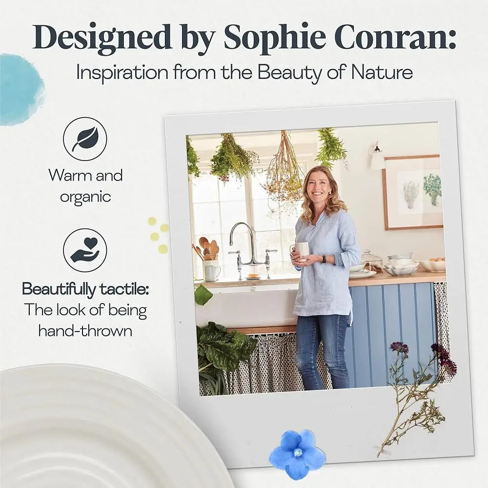 Sophie Conran White Dinner Plates | Set Of 4 | Dinner, Pasta, And Appetizer Plates | 11 H | Made From Porcelain | Microwave And