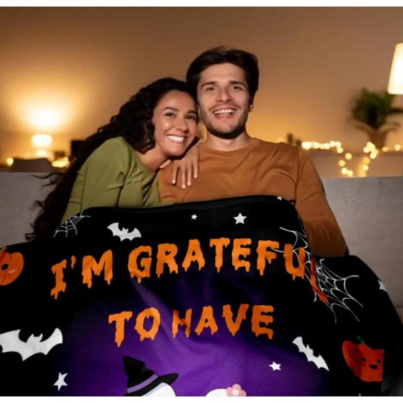 Halloween couple blankets, Halloween boyfriend and girlfriend blankets, horror blankets, flannel Halloween sofa bed blankets