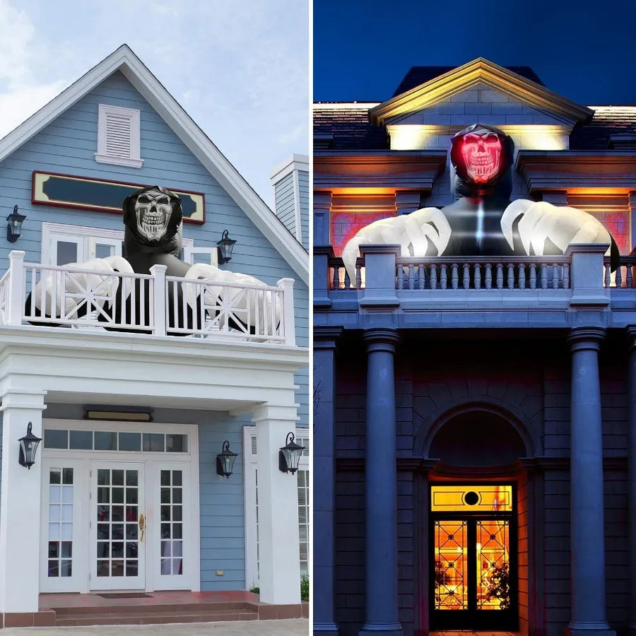 7 FT Halloween Inflatables Large Grim Reaper with LED Lights Blow Up Yard Prop Decor for Outdoor Indoor Use Scary Inflatable De