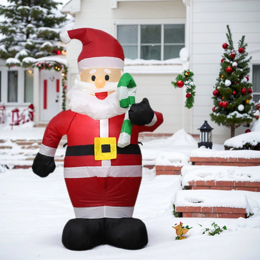 LED Inflatable Cute Air Blown Up  Festival Theme Christmas Dolls Decor Decorative Cartoon  for Xmas Garden Party Decor