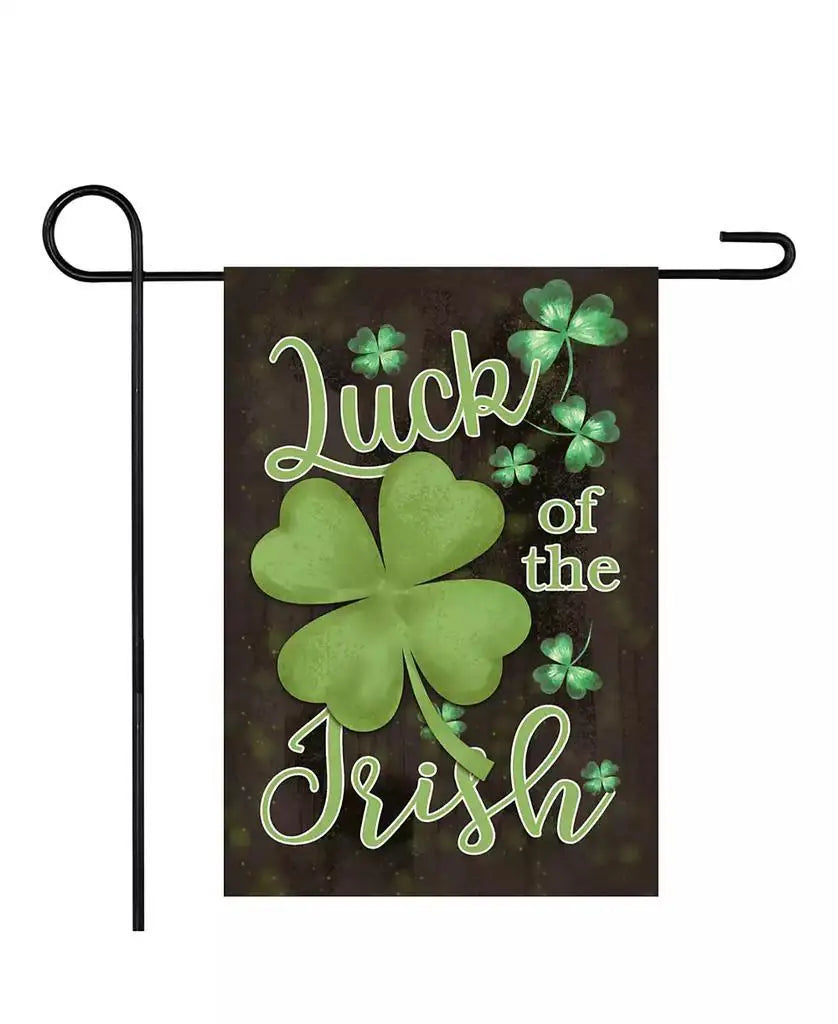 Northlight | Luck of the Irish Shamrock Outdoor Garden Flag 12.5" x 18" (Poles Not Included)