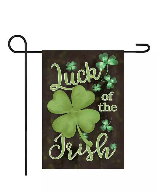 Northlight | Luck of the Irish Shamrock Outdoor Garden Flag 12.5" x 18" (Poles Not Included)