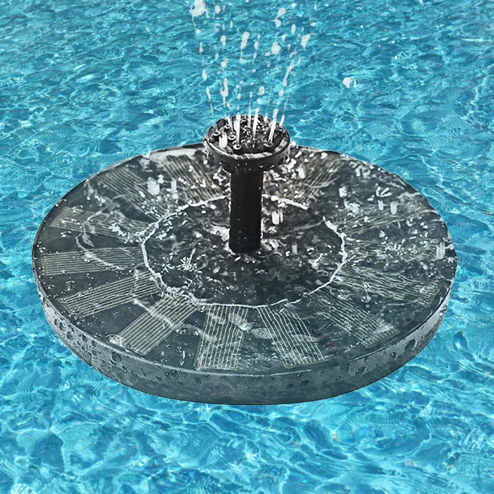 1W Solar Fountain Bird Bath Pond Patio Powered Fountain Pump with 6 nozzle Solar Bird Bath Fountain for Outdoor Bird Bath Garden