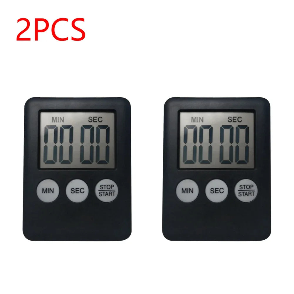 Digital Kitchen Timer Magnetic Cooking Digital LED Display Loud Alarm Minute Second Count Up Countdown Countup Boiling Egg Timer