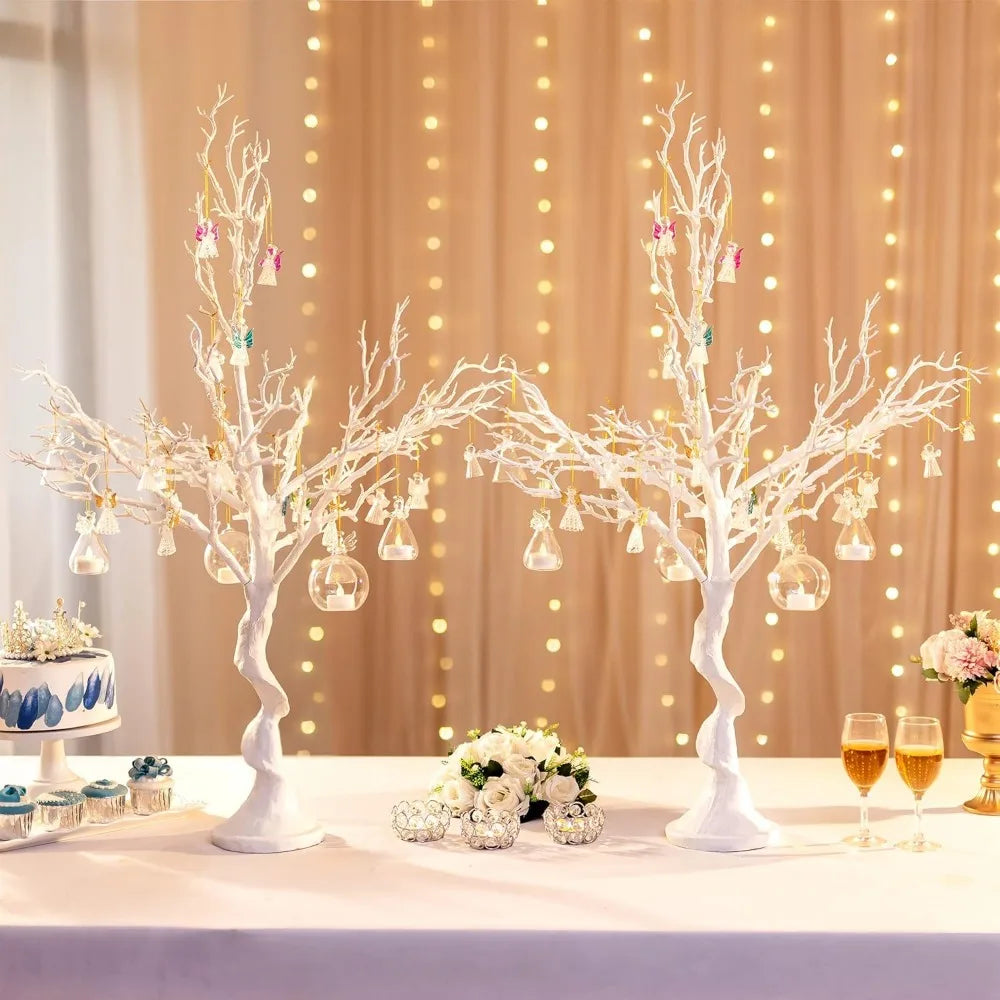 White Artificial Trees for Wedding Party Decoration Fake Tree Indoor for Home Decor Centerpiece Table Decorations Christmas Hal