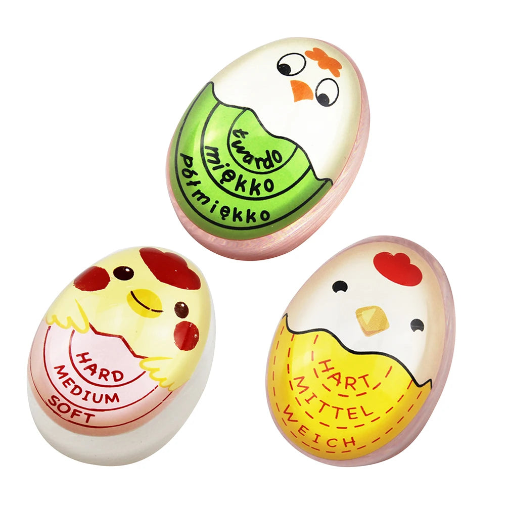 Color Changing Plastic Boiled Egg Alarm Cute Egg Timer Mini Boiled Egg Alarm Timer Egg Cooking Tools Kitchen Gadgets