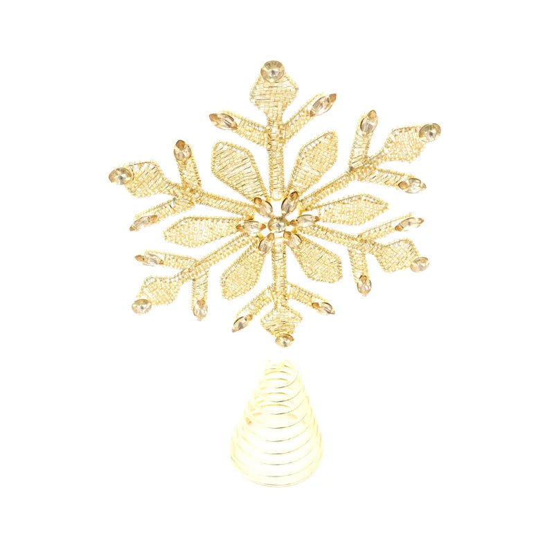 Expobazaar Golden Bead work  Tree Topper (Case of 4) - Gold