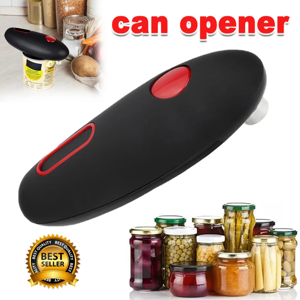 Electric Can Opener Mini One Touch Automatic Smooth Edges Jar Can Tin Touch No Sharp Edges Handheld Jar Openers Kitchen Bar Tool