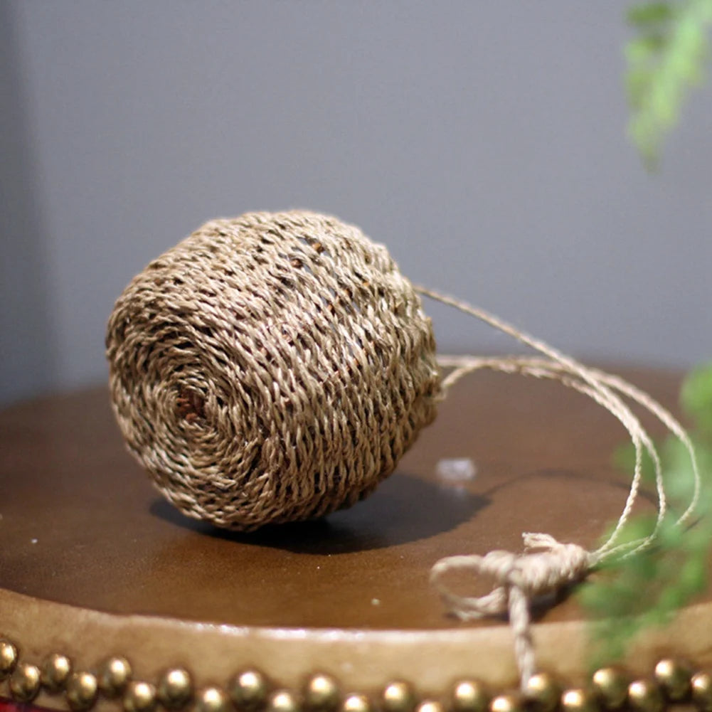Mini Hand-Woven Hemp Rope Basket Can Be Inserted Fleshy Flowers Thin Hemp Rope Hanging Basket Can Be Decorated Household Items
