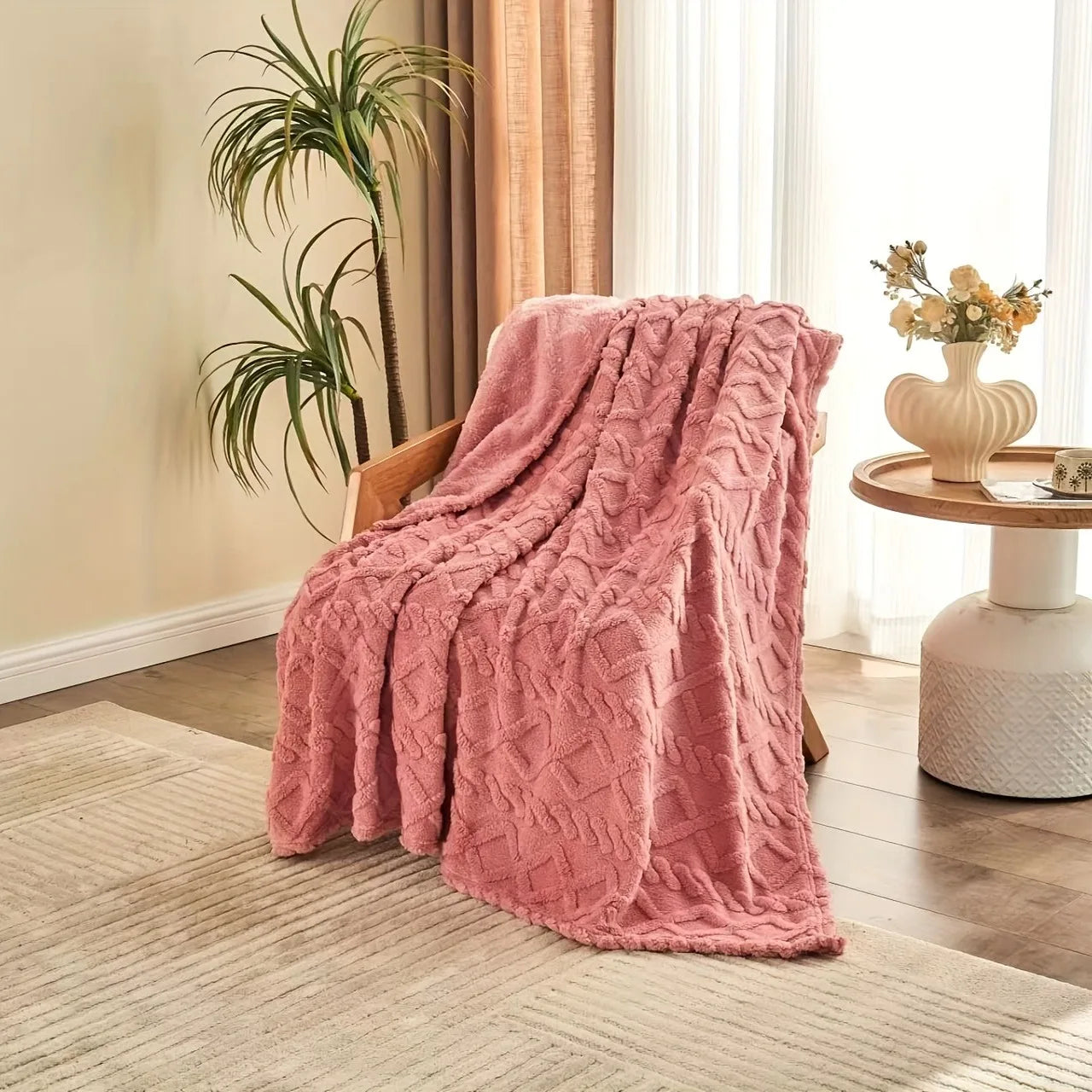 Lamb Fleece Blanket Comfortable Soft Plush Thick Warm Blanket Soft Warm Plush Air Conditioning Blanket Flannel Throw Blanke
