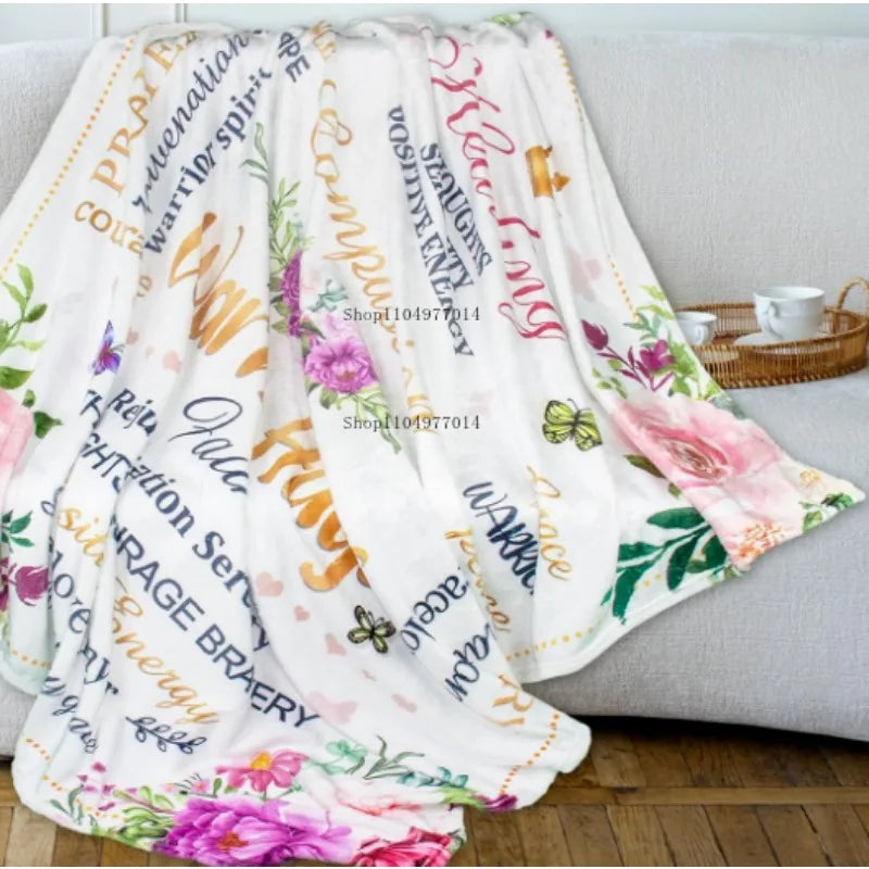 Inspirational gifts, warm hug healing blanket, breast cancer patient gifts, missing you gifts for women, soft blanket