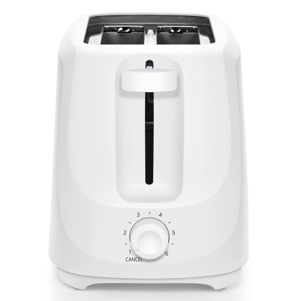 2 Slice Toaster with Adjustable Shade Removable Crumb Tray Self Centering Guides Easy Clean Cord Wrap Kitchen Use