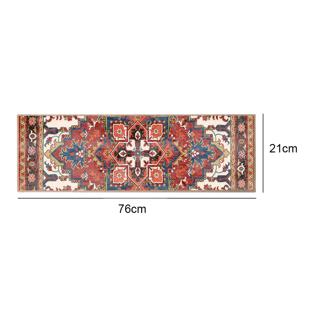 15PCS Carpet Stair Treads Set Reusable Non Slip Stairway Carpet Rugs Bohemian Indoor Skid Resistant Stair Tread for Wooden Steps