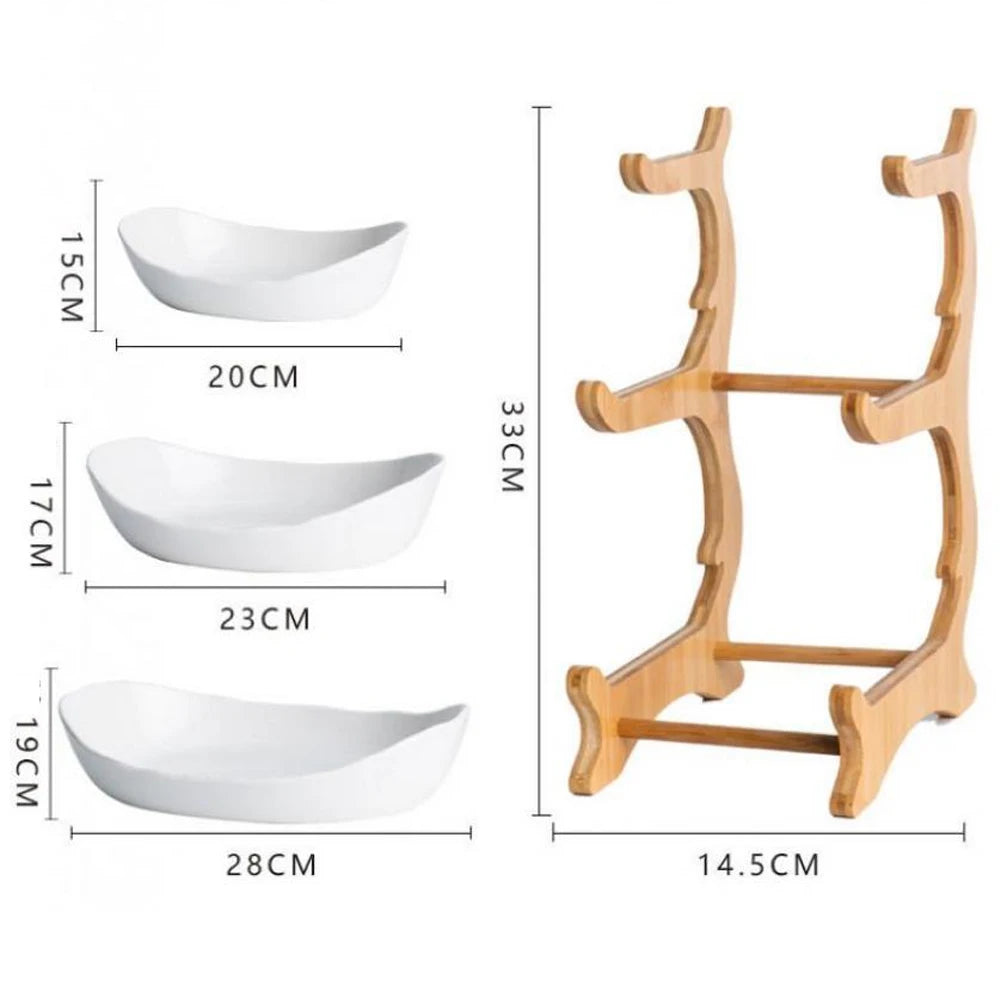 3 Layer Fruit Plate Home Living Room Plastic Snack Dish Creative Modern Dried Fruit Basket Candy Dish Cake Stand Salad Bowl