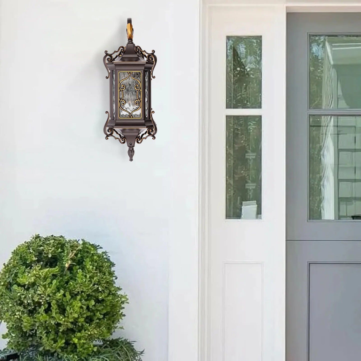 6.29" Wall Light Outdoor IP55 Waterproof Retro Outside Porch Light Gourd Type Need 1 * E26 (Not Included) 85-265V