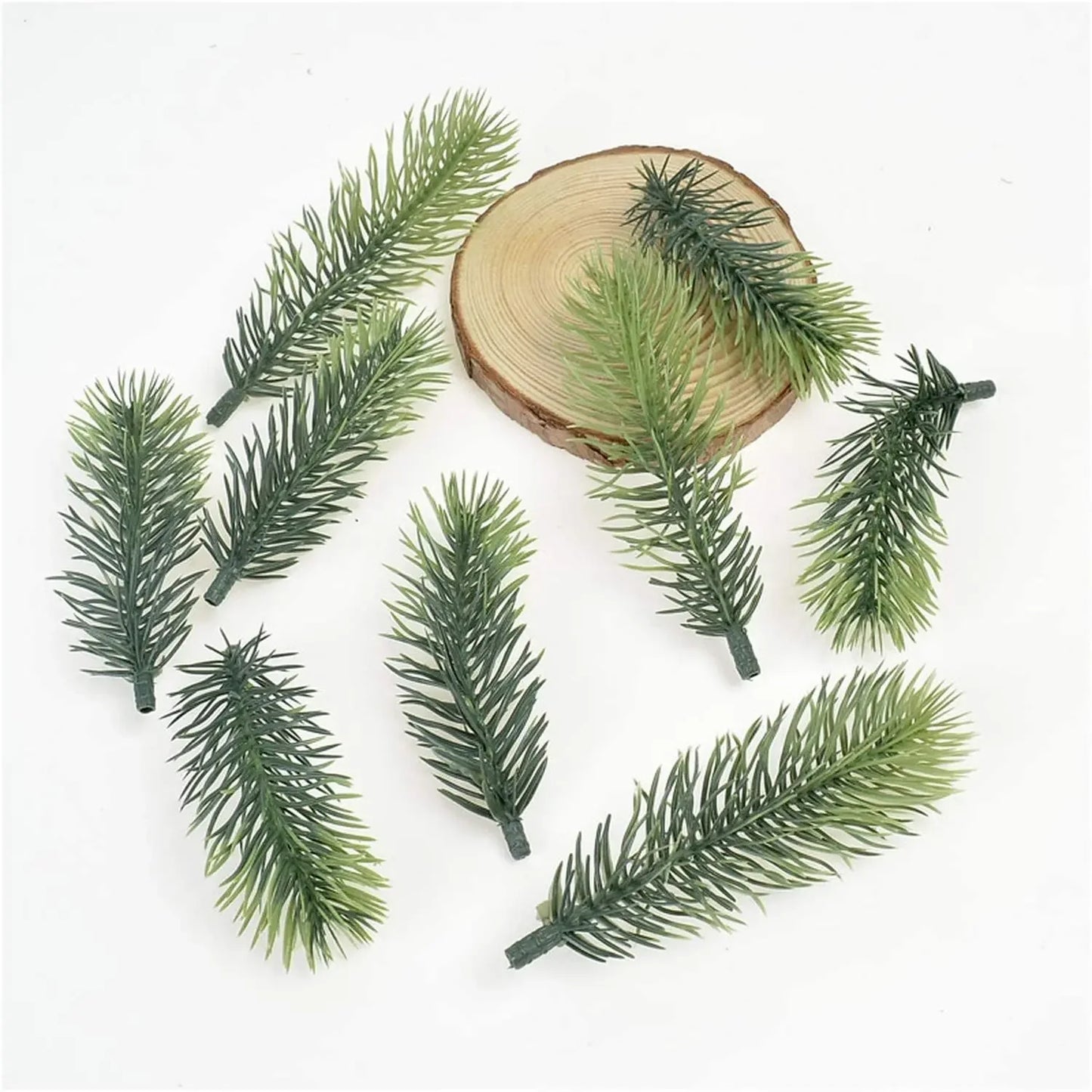 10pcs Mini Artificial Pine Needle DIY Artificial Flower Celebration Weeding Decoration Gift Candy New Year Christmas Decoration