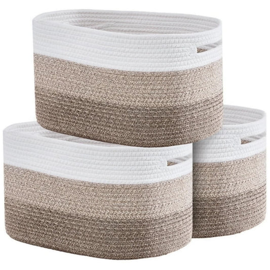15''x10''x9'' (22L) Decorative Storage Bins, Shelf Arrangement Accessory and Towel Holder, Woven Baskets